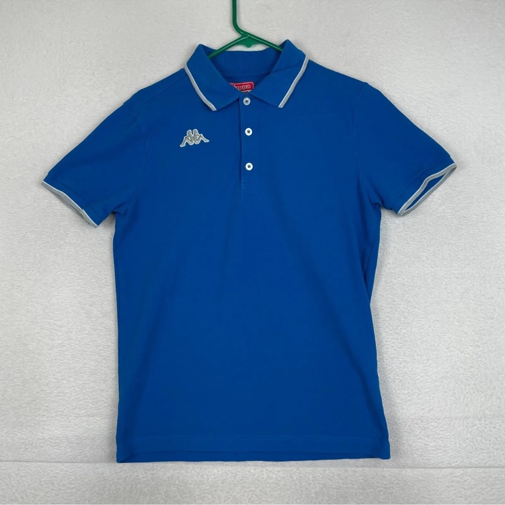 Kappa Polo Shirt Adult Medium Blue Short Sleeve Logo Mens